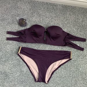 Eggplant purple Victoria’s Secret Swimsuit 34B M
